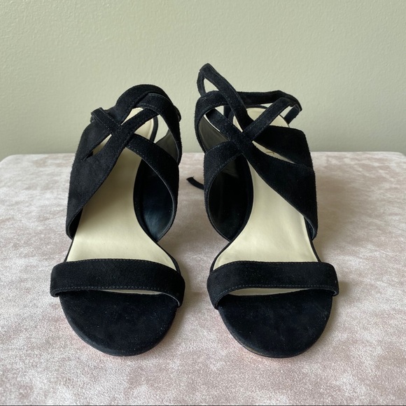 Nine West Ronnie Suede Tie Dress Heels Sandals 8.5 - Picture 2 of 8
